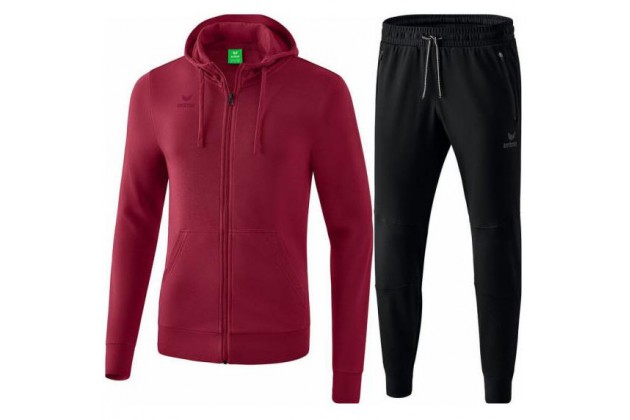 ERIMA CASUAL PREMIUM męski dres bawełniany bordowy